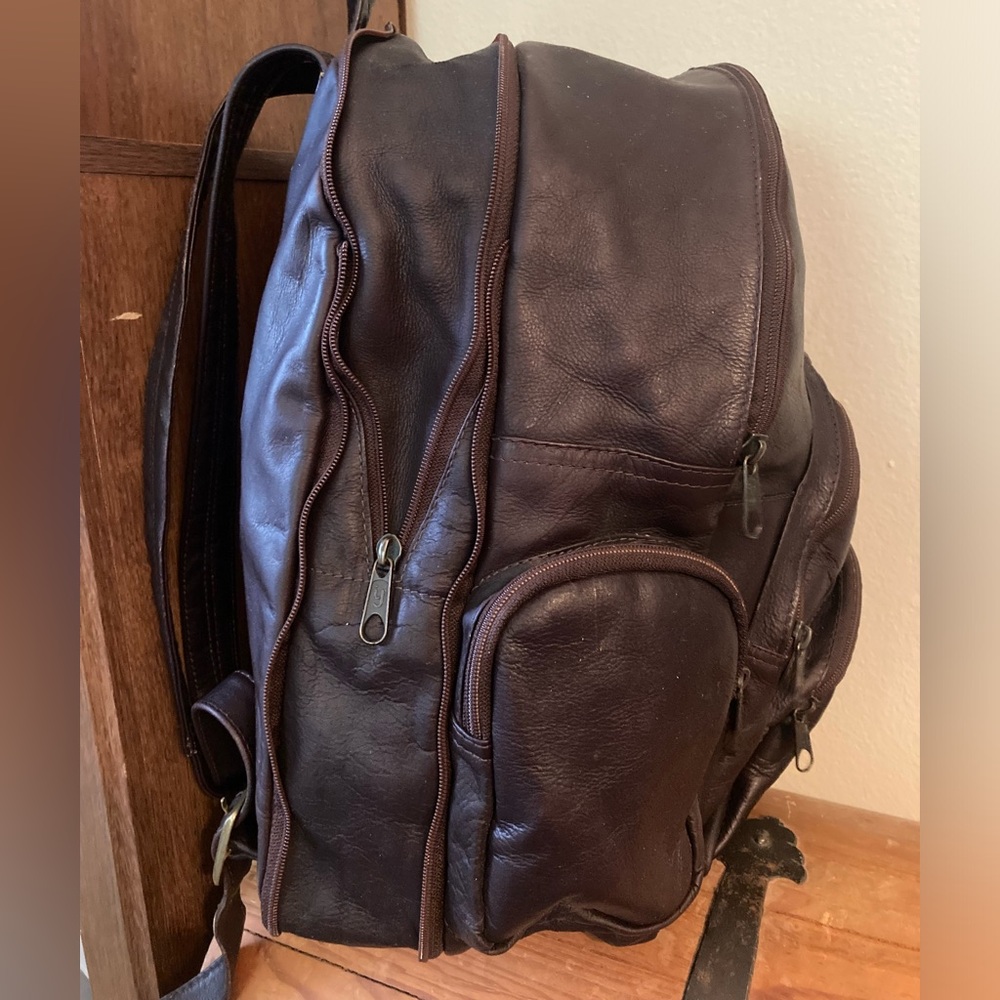Brown Leather Backpack - image 3